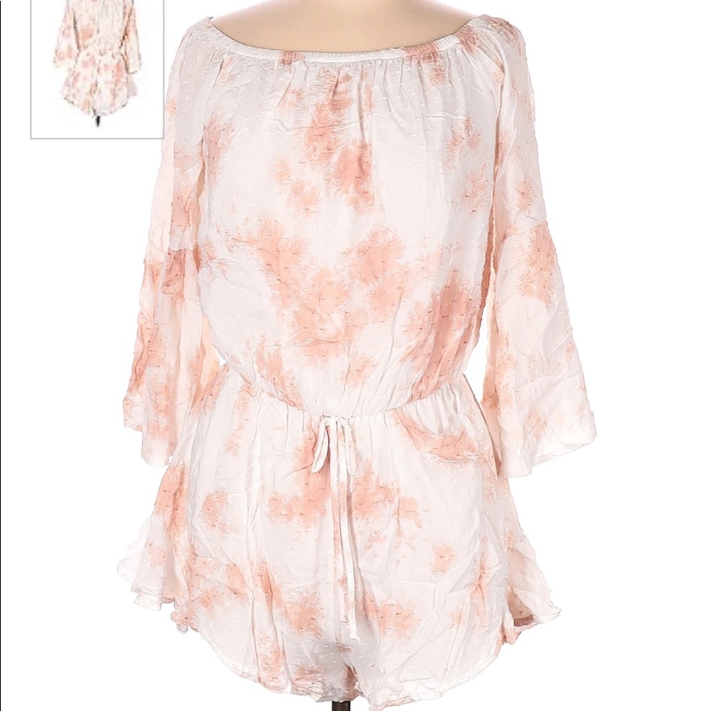 Sage white floral OTS romper - S - Picture 14 of 14